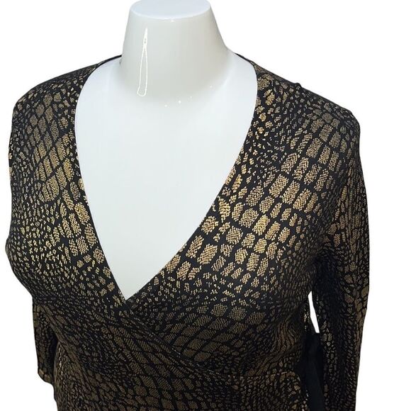 INC Glitter Printed Faux Wrap Dress - Picture 6 of 16